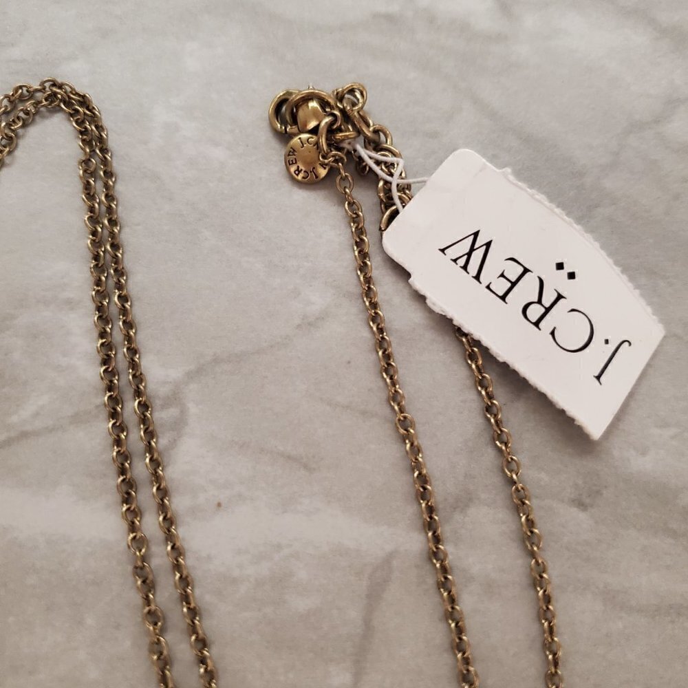 ✨ NEW J.Crew Double Tassel Rhinestones Crystal Pave Pendant Necklace ✨ - Picture 5 of 7